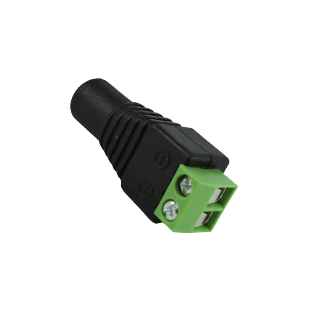 Conector Plug Hembra DC 12V – Conexión con Bornera a Tornillo
