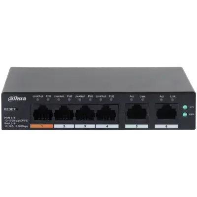 Switch PoE Dahua 4 Puertos (DH-CS4006-4ET-60)